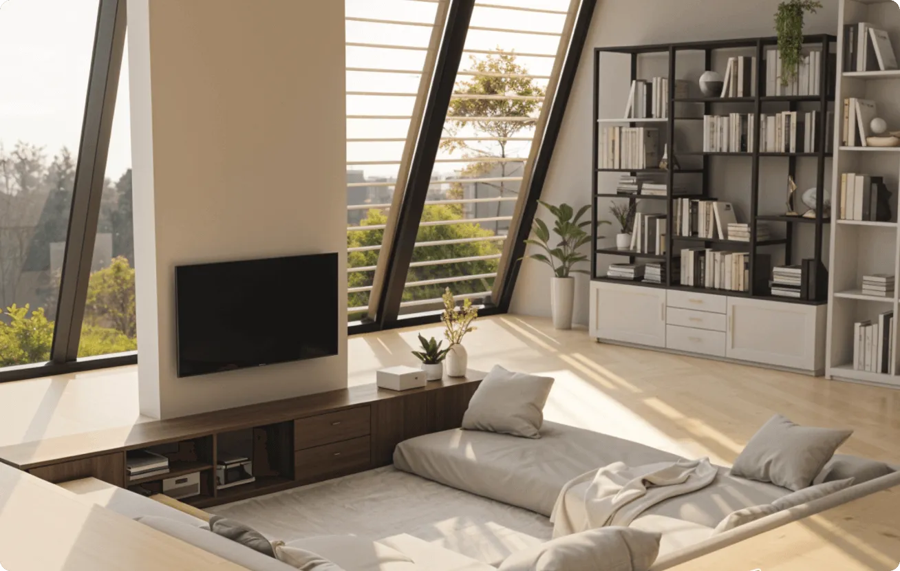 What are Sunken Living Rooms – Decorative illustration