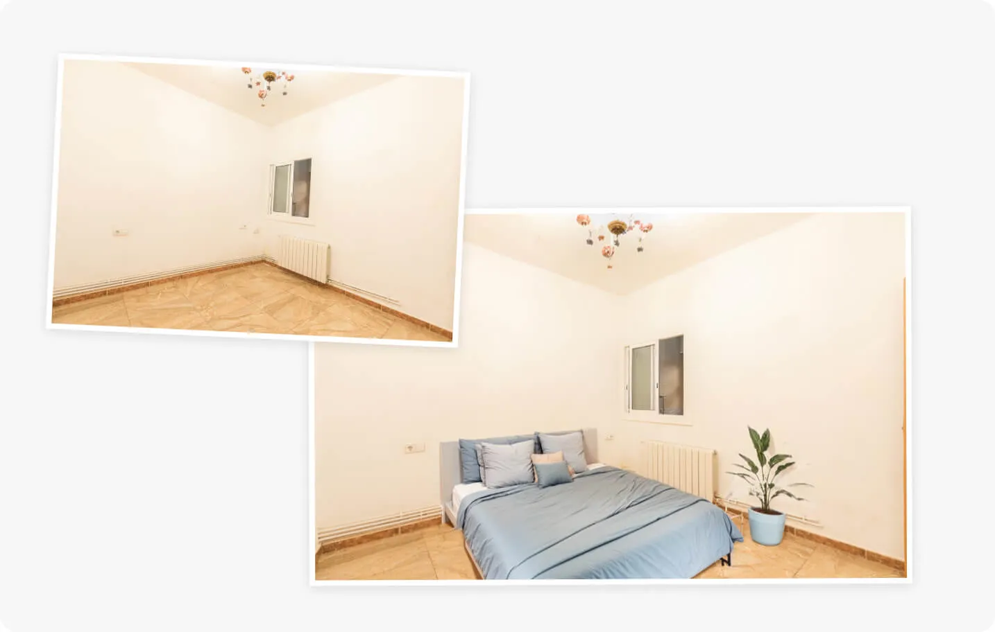 Home Staging Examples: Before and After – Decorative illustration