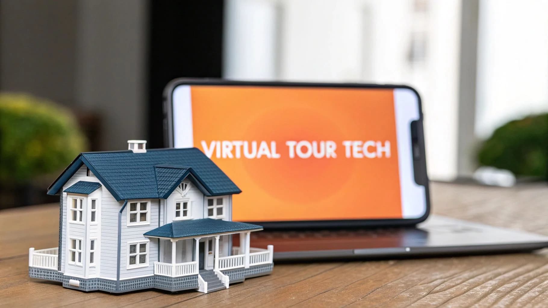 Una guía sobre la tecnología de recorridos virtuales en bienes raíces. – Decorative illustration