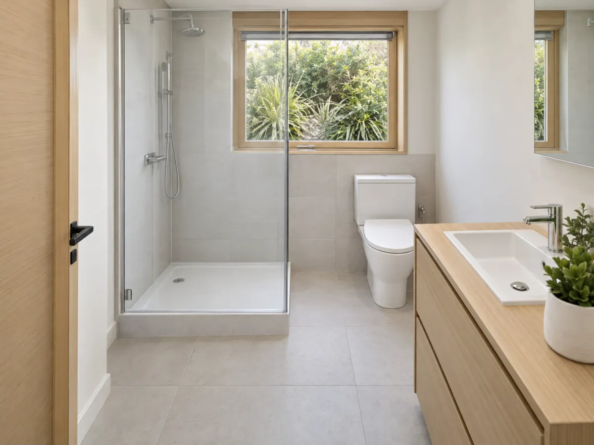 En-suite bathroom render generated from the floor plan