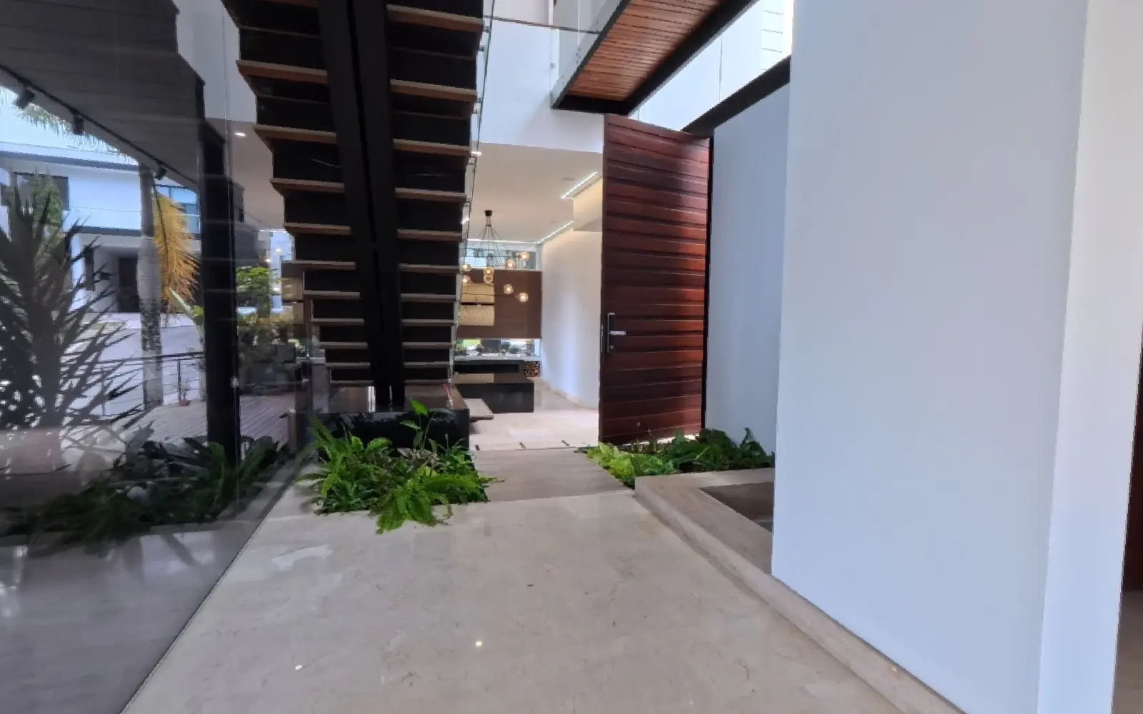 Sala de uma casa de luxo, de um tour virtual 360° feito com a Pedra