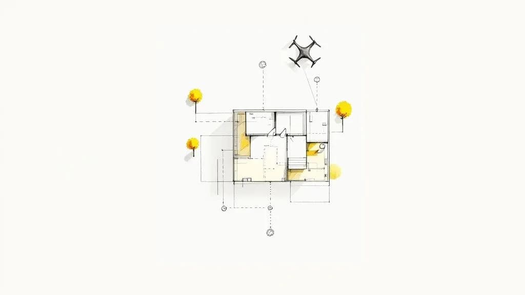 Guía de Fotografía Aérea para Bienes Raíces – Case study illustration
