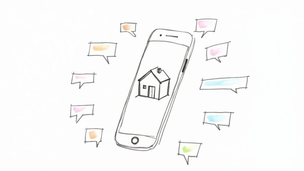 10 tipos de contenido de redes sociales para bienes raíces que usar en 2025 – Case study illustration