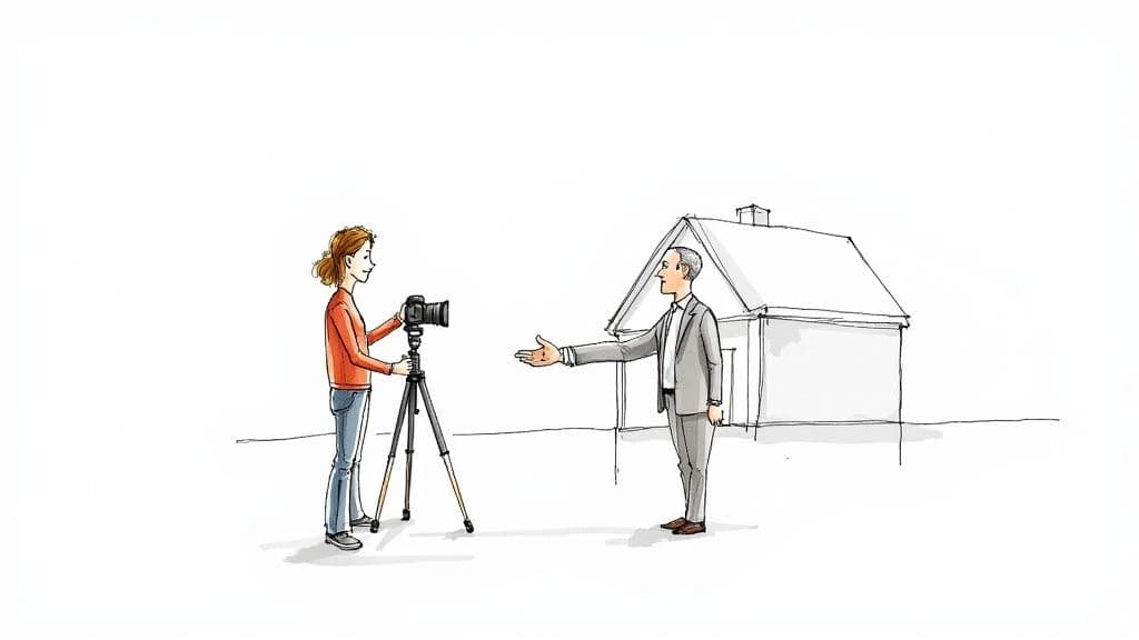 Cómo conseguir clientes de fotografía inmobiliaria – Case study illustration