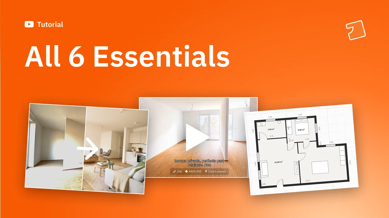 Las seis piezas de un anuncio inmobiliario profesional: fotos amuebladas, vídeo y plano
