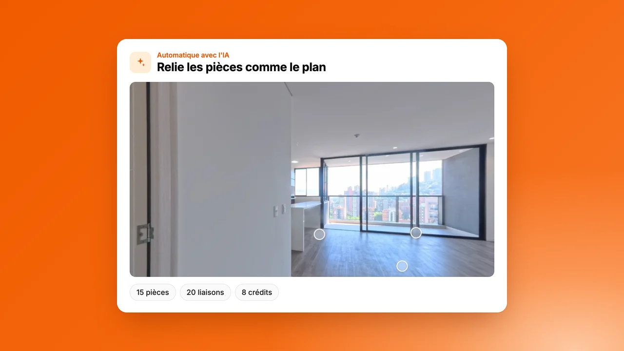 Nouveau : l'IA relie votre visite 360 comme le plan