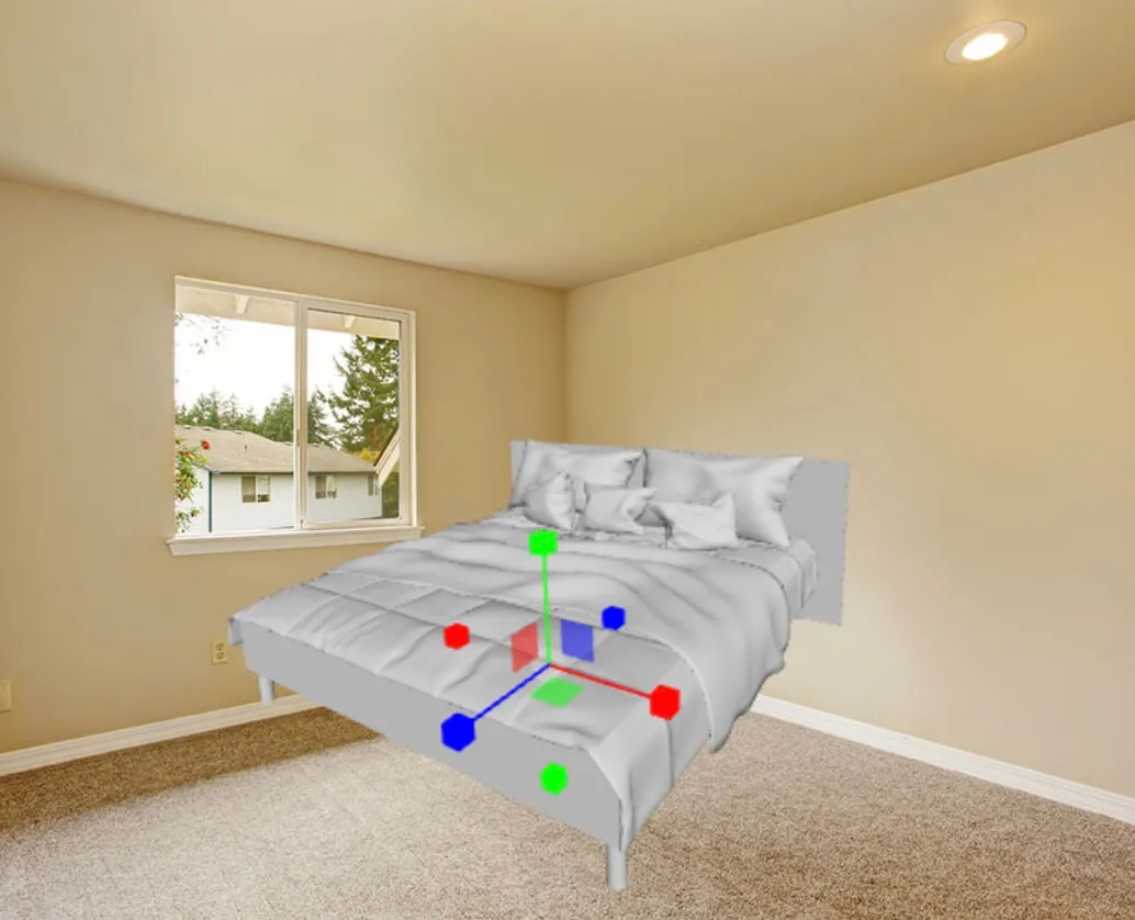Cambiar tamaño 3D para puesta en escena virtual del hogar – Captura de pantalla del software Pedra