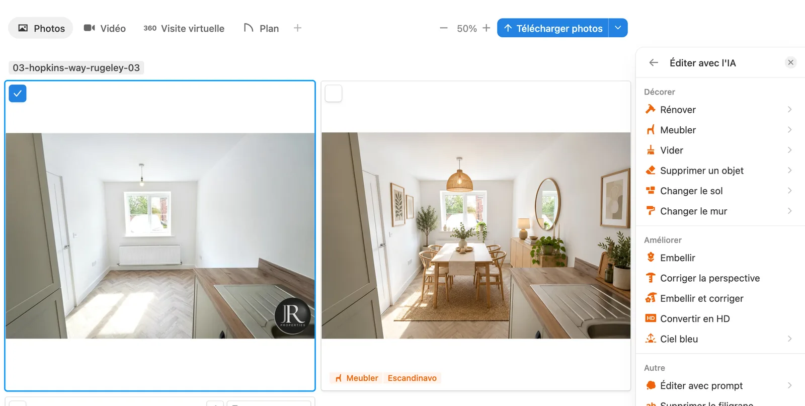 Comment utiliser l'outil d'ameublement pour meubler virtuellement – Capture d'écran du logiciel Pedra