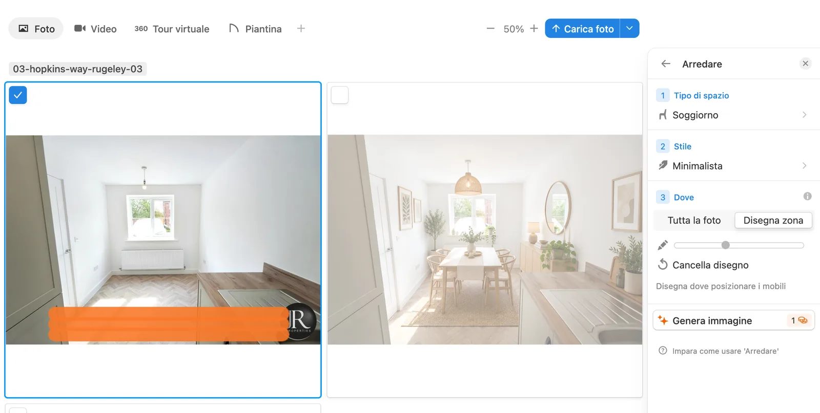 Come usare lo strumento di arredamento per arredare virtualmente – Screenshot software Pedra