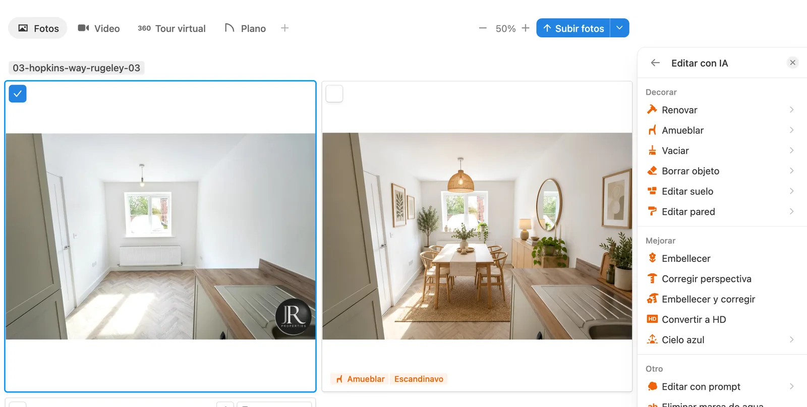 Menú para cómo crear una puesta en escena virtual