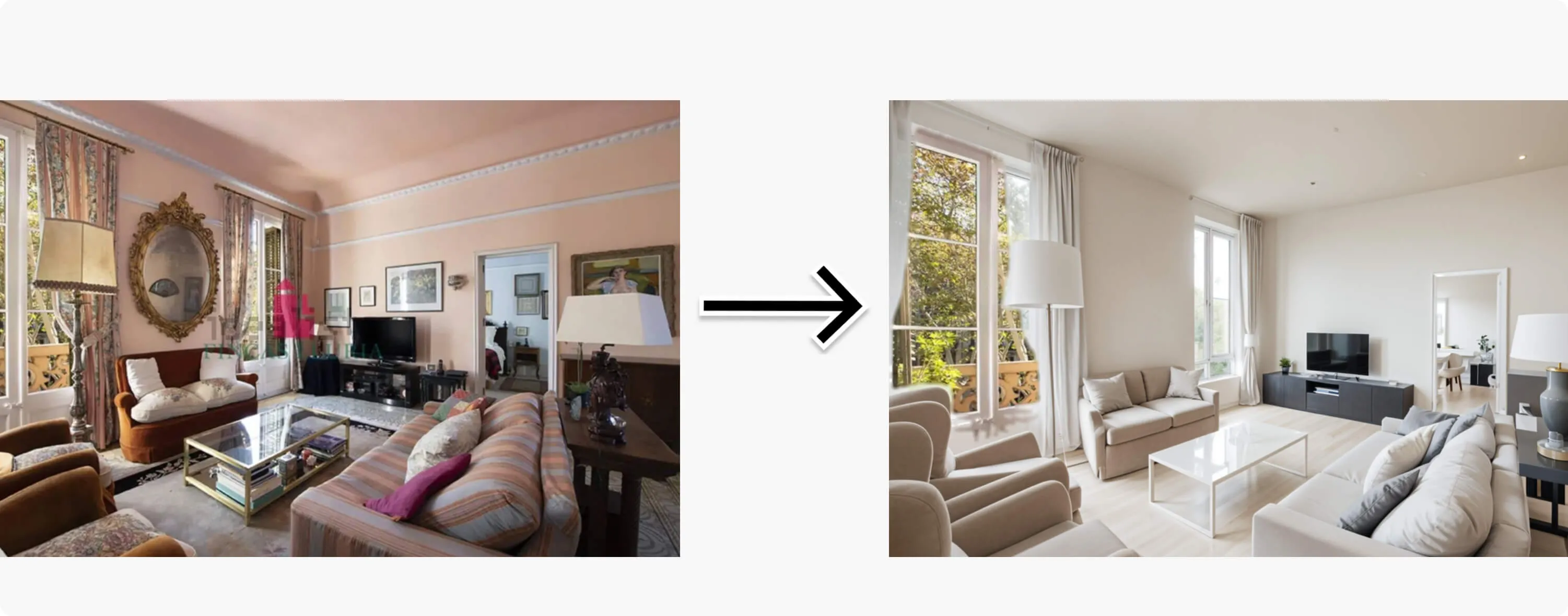 Cómo crear una puesta en escena virtual para una sala de estar – Ejemplos