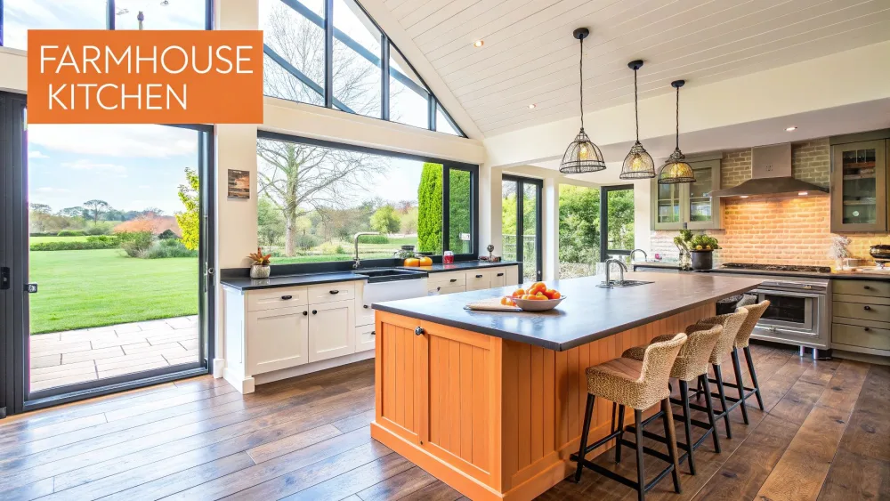 Cucina Modern Farmhouse di Christina sulla Costa