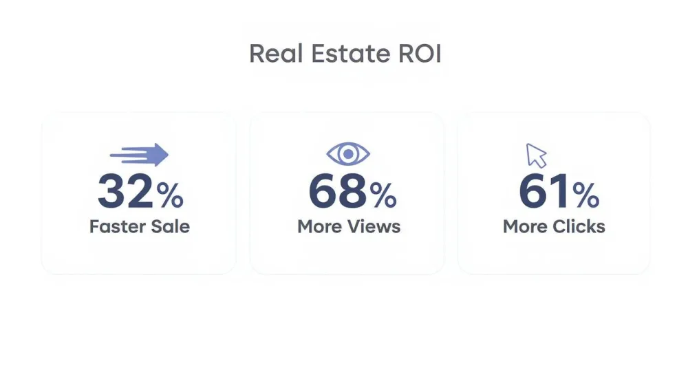 Infographic about aerial photography for real estate