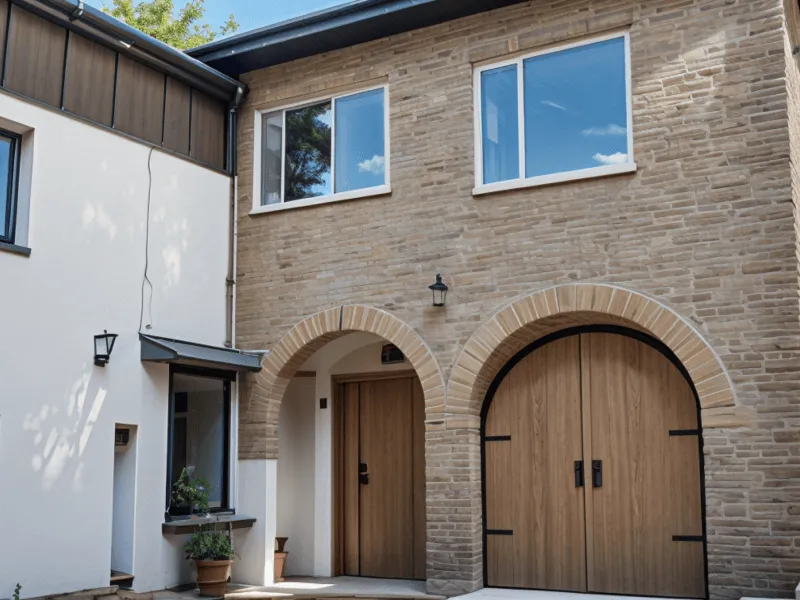Exterior de casa después del render