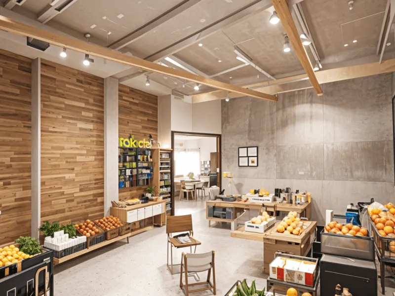 Spazio commerciale dopo il rendering