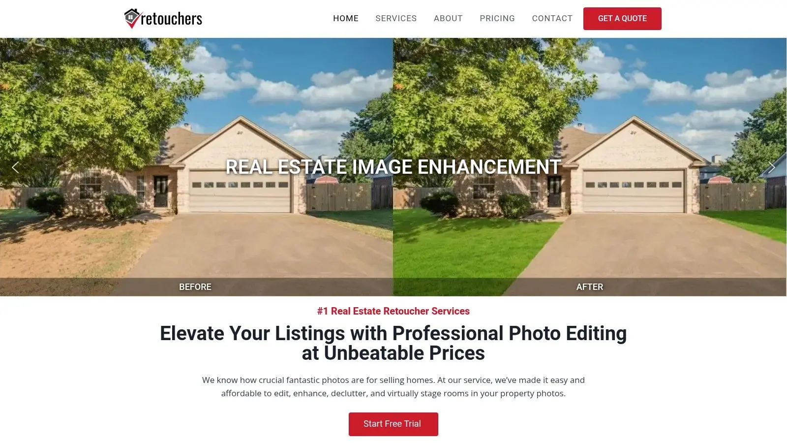 Servizio di ritocco foto immobiliari Real Estate Retouchers